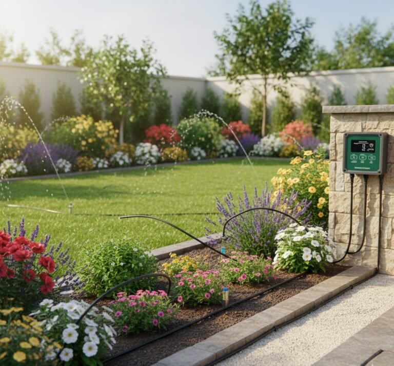 تنسيق حدائق بنظام الري الأوتوماتيكي